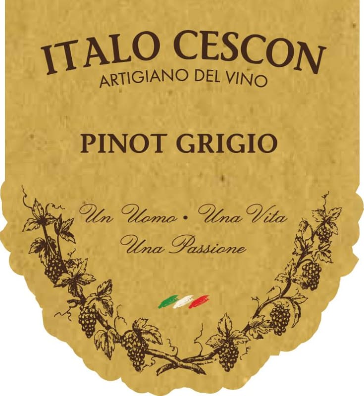 Italo Cescon History and Wine Ltd. Pinot Grigio 2016 Front Label