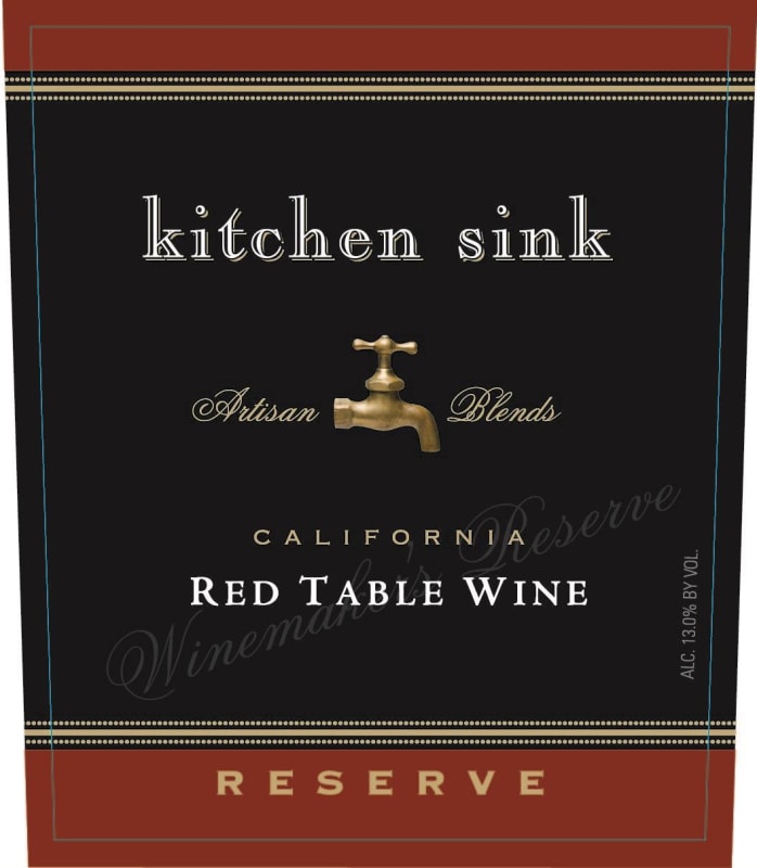 Kitchen Sink Winemaker's Reserve Red Front Label