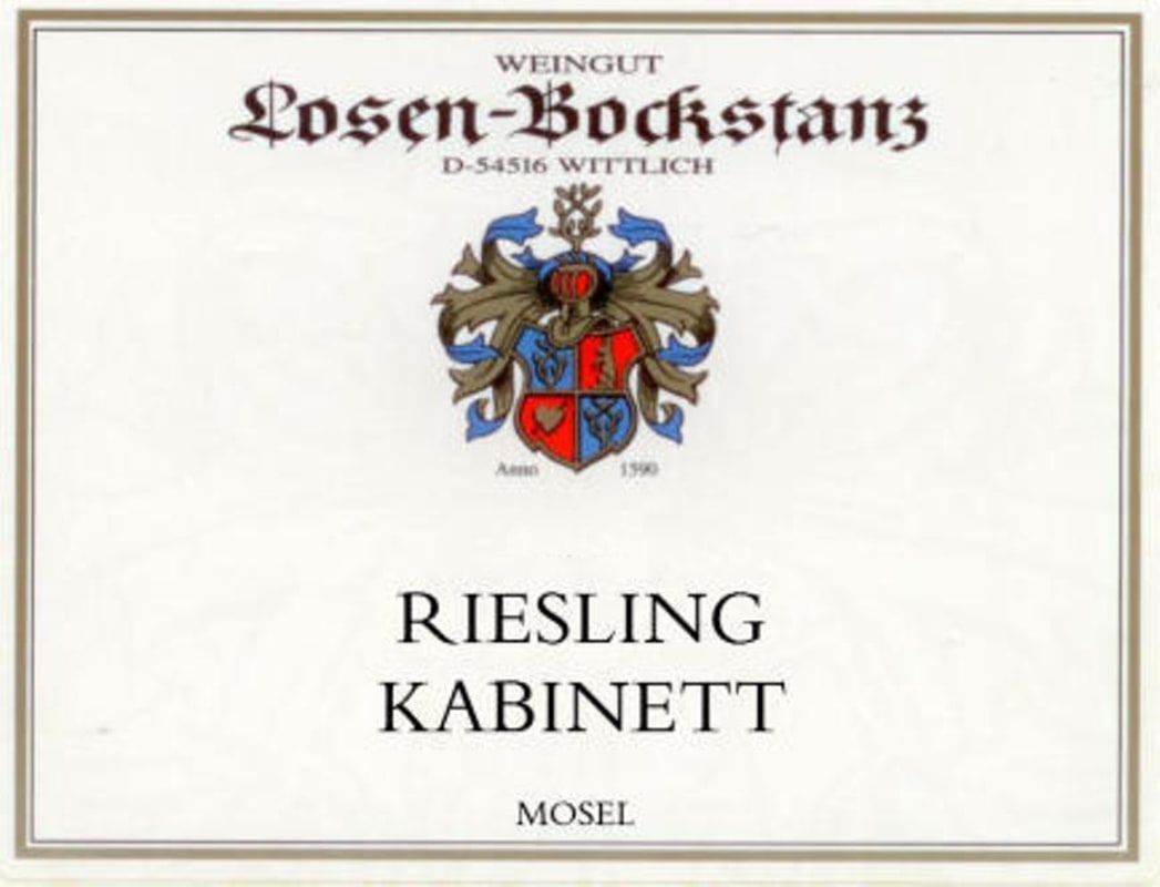 Weingut Losen-Bockstanz Riesling Kabinett 2015 Front Label