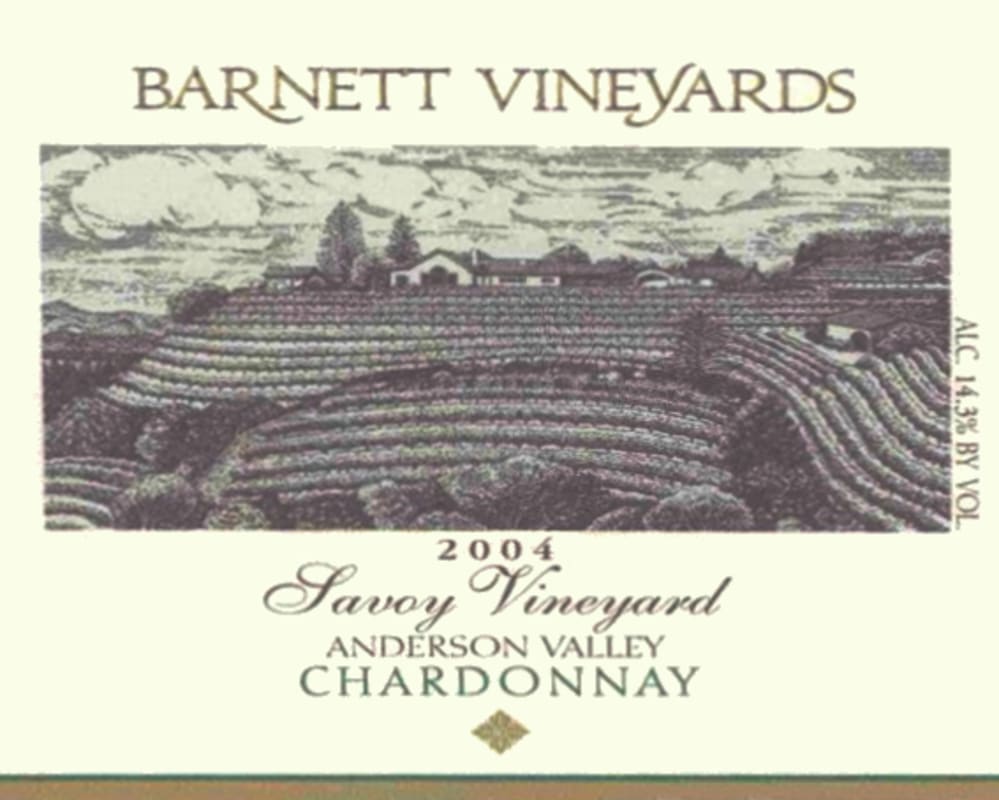 Barnett Vineyards Savoy Vineyard Chardonnay 2004 Front Label