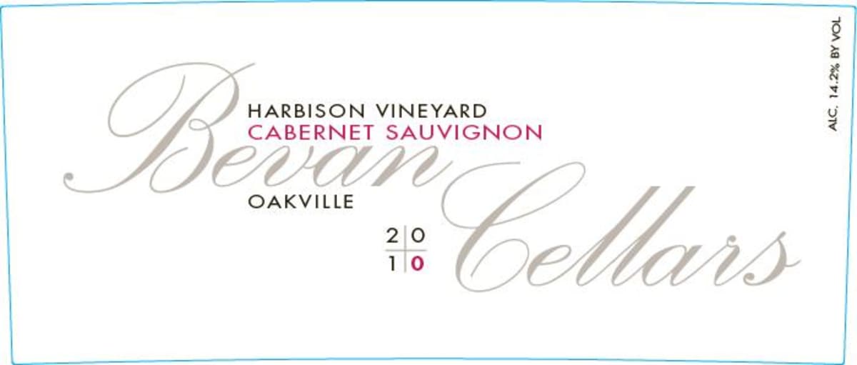 Bevan Cellars Harbison Vineyard Cabernet Sauvignon 2010 Front Label