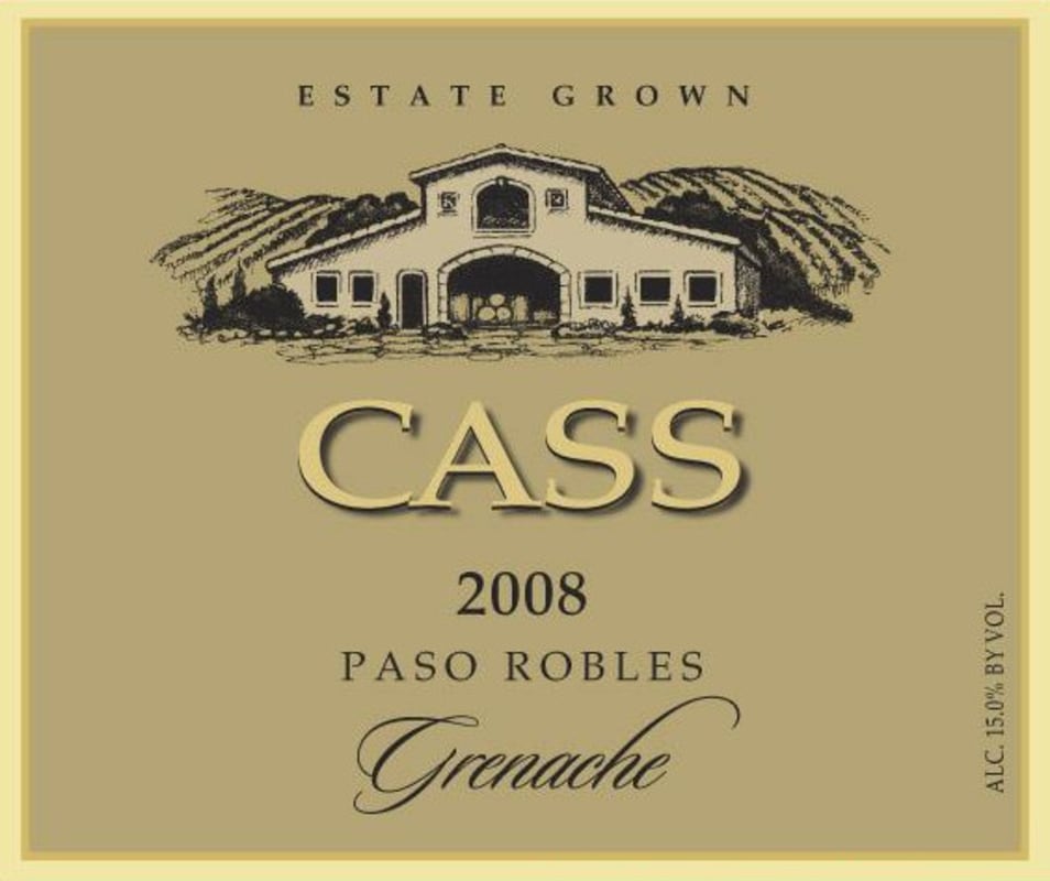 Cass Winery Grenache 2008 Front Label