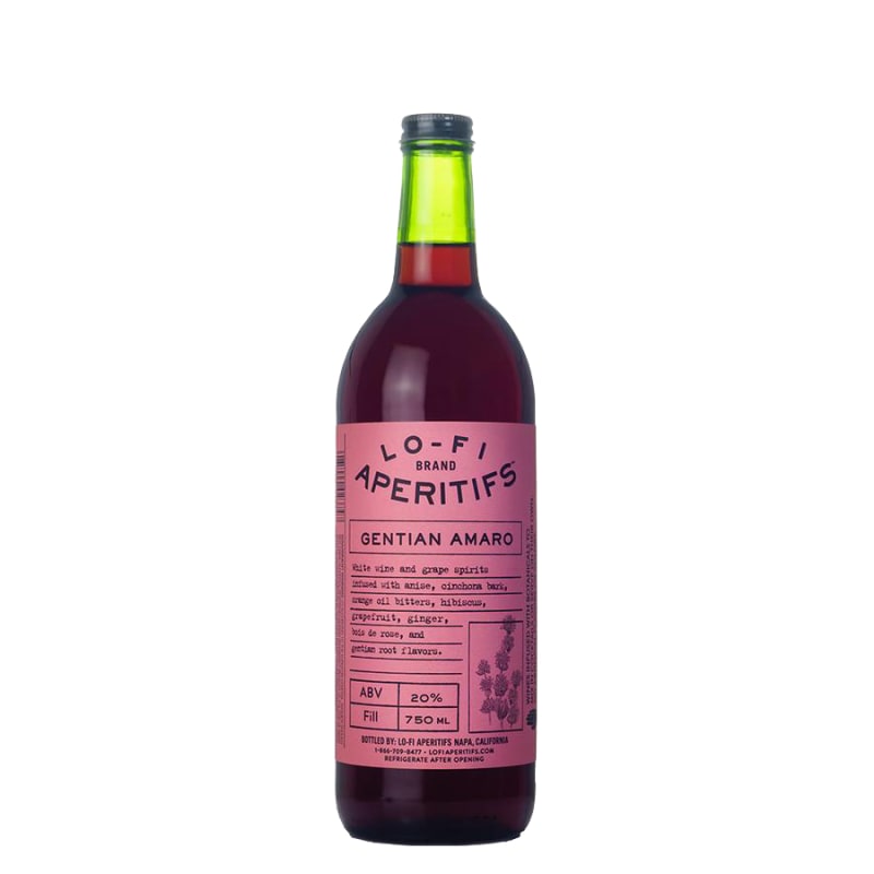 Lo-Fi Aperitifs Gentian Amaro Liqueur Front Bottle Shot