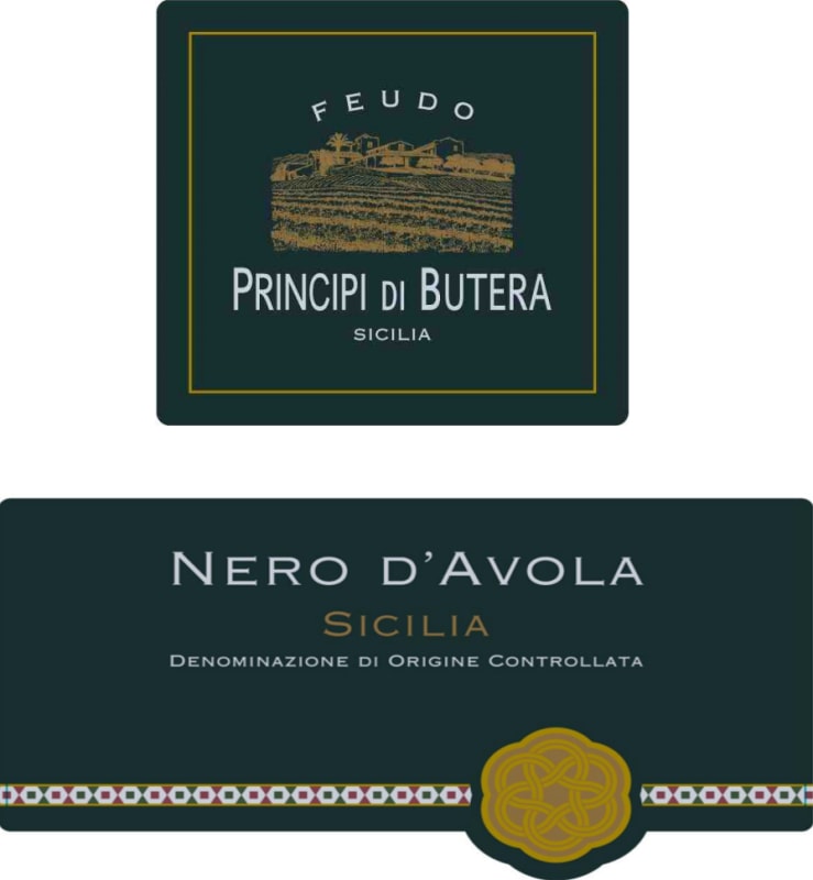 Feudo Principi di Butera Sicilia Nero d'Avola 2014 Front Label