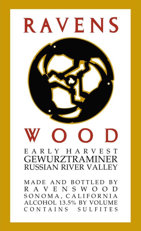 Ravenswood Early Harvest Gewurztraminer 2013 Front Label