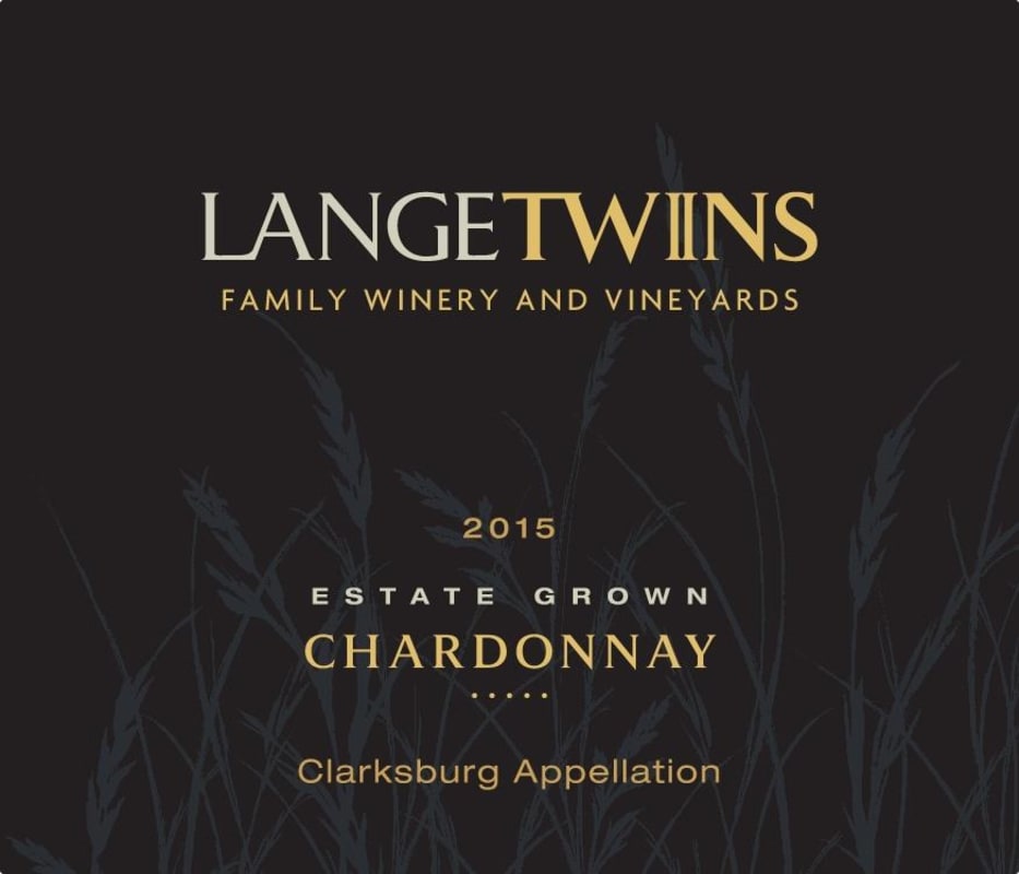 LangeTwins Estate Grown Chardonnay 2015 Front Label