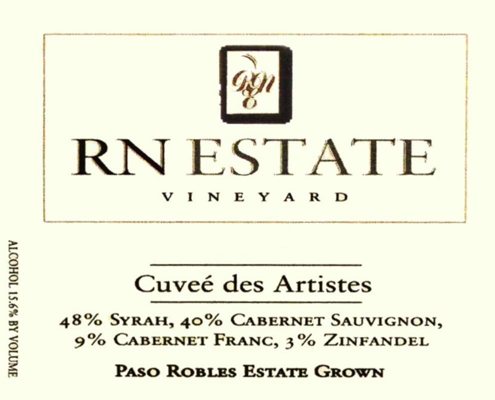RN Estate Cuvee des Artistes 2008 Front Label