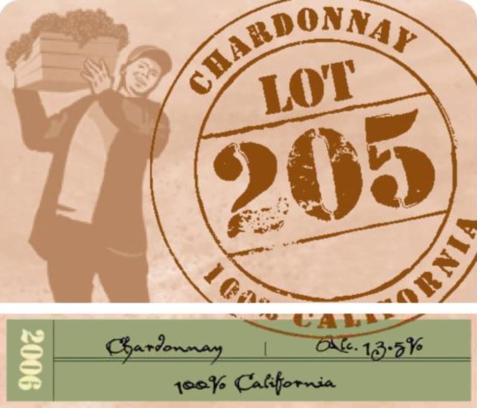 Cartlidge & Browne Lot 205 Chardonnay 2006 Front Label