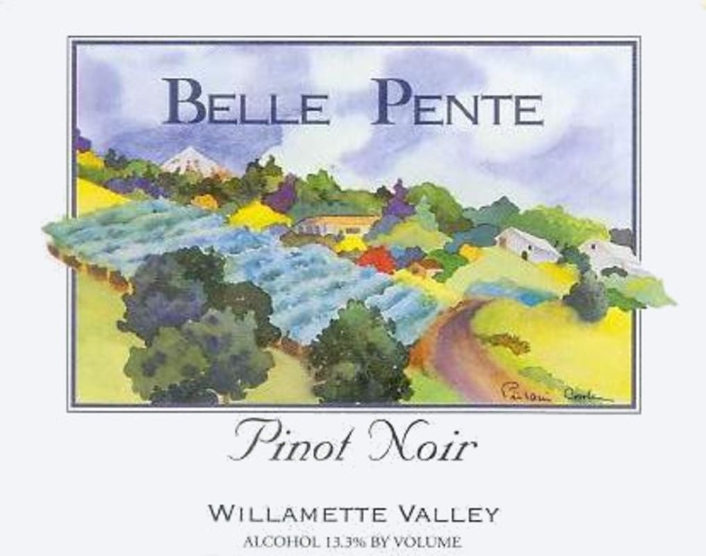 Belle Pente Willamette Valley Pinot Noir 2004 Front Label