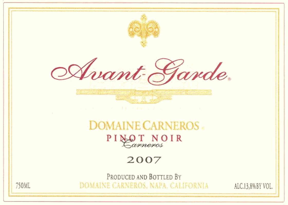 Domaine Carneros Avant-Garde Pinot Noir 2007 Front Label
