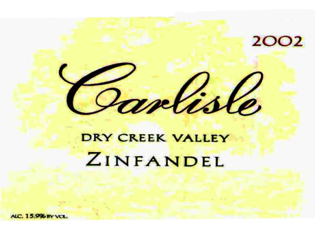 Carlisle Dry Creek Valley Zinfandel 2002 Front Label