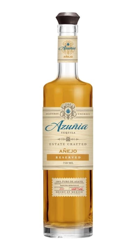 Azunia Anejo Tequila Front Bottle Shot