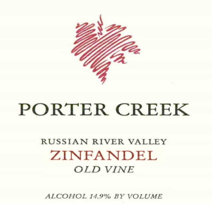 Porter Creek Sonoma County Old Vine Zinfandel 2003 Front Label
