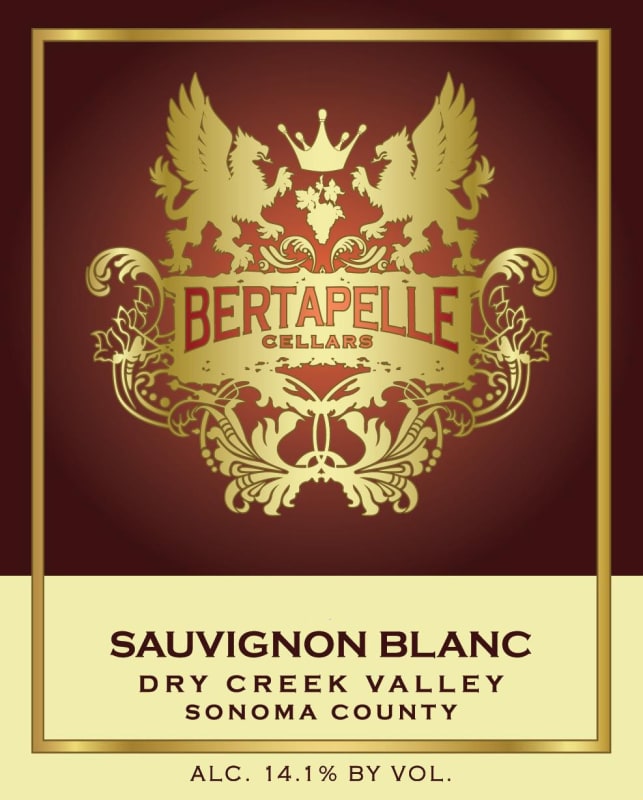 Bertapelle Cellars Sauvignon Blanc 2016 Front Label