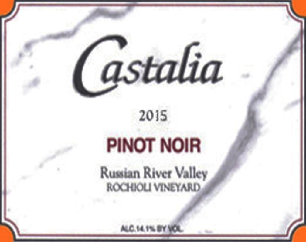 Castalia Rochioli Vineyard Pinot Noir 2015 Front Label