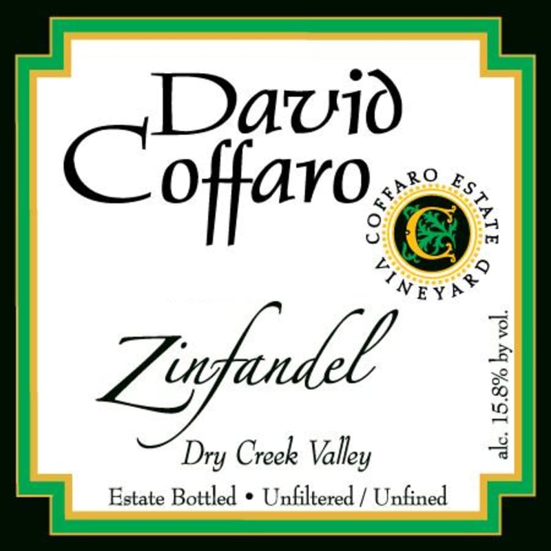 David Coffaro Estate Vineyard Zinfandel 2017 Front Label