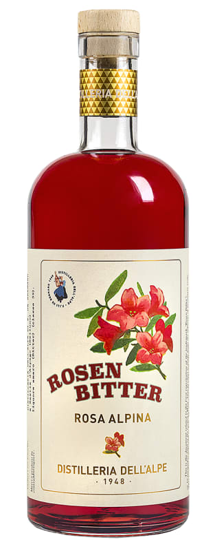 Distilleria dell'Alpe Rosen Bitter (1 Liter) Front Bottle Shot