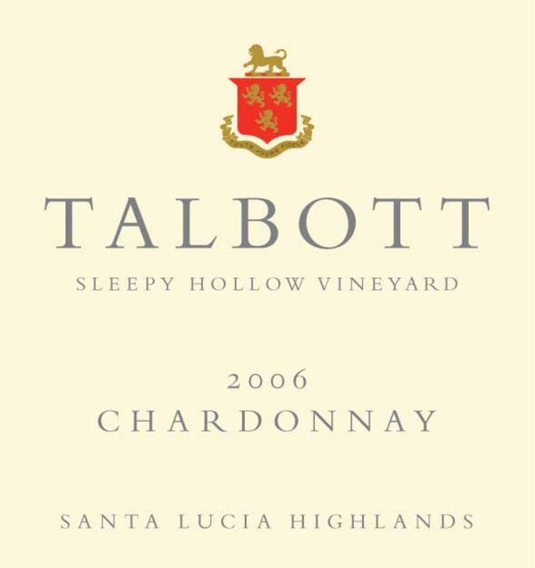 Talbott Sleepy Hollow Chardonnay 2006 Front Label