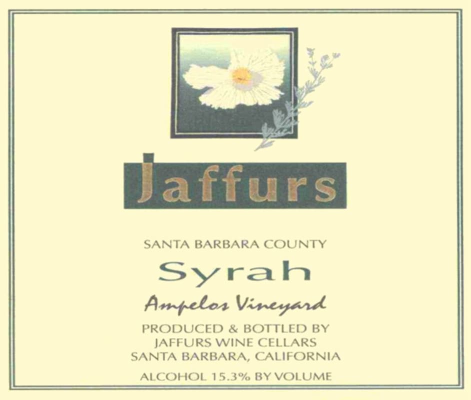 Jaffurs Ampelos Vineyard Syrah 2005 Front Label