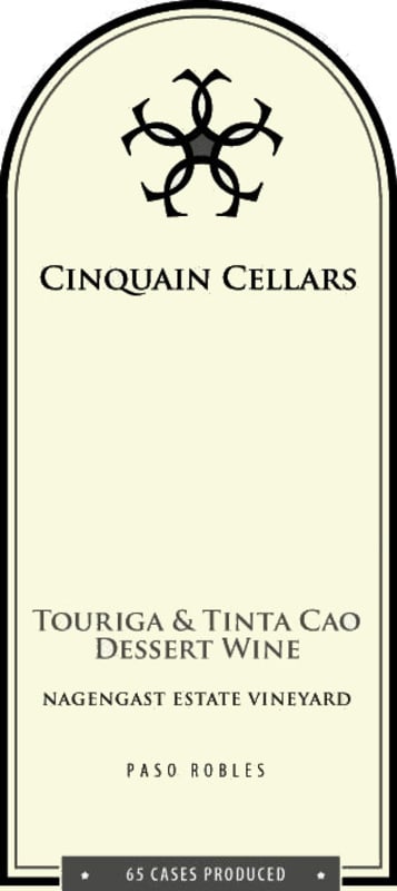 Cinquain Cellars Winery Nagengast Touriga Tinta Cao 2010 Front Label