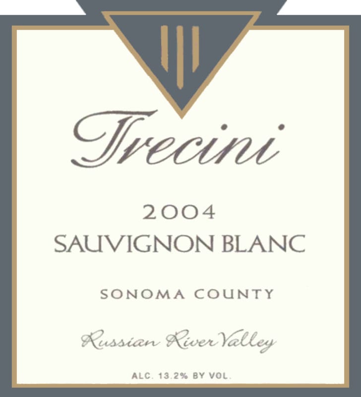 Trecini Cellars Sauvignon Blanc 2004 Front Label