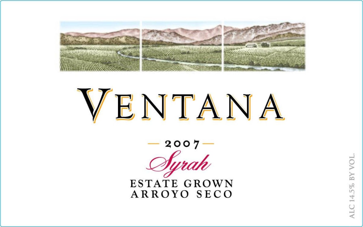 Ventana Syrah 2007 Front Label