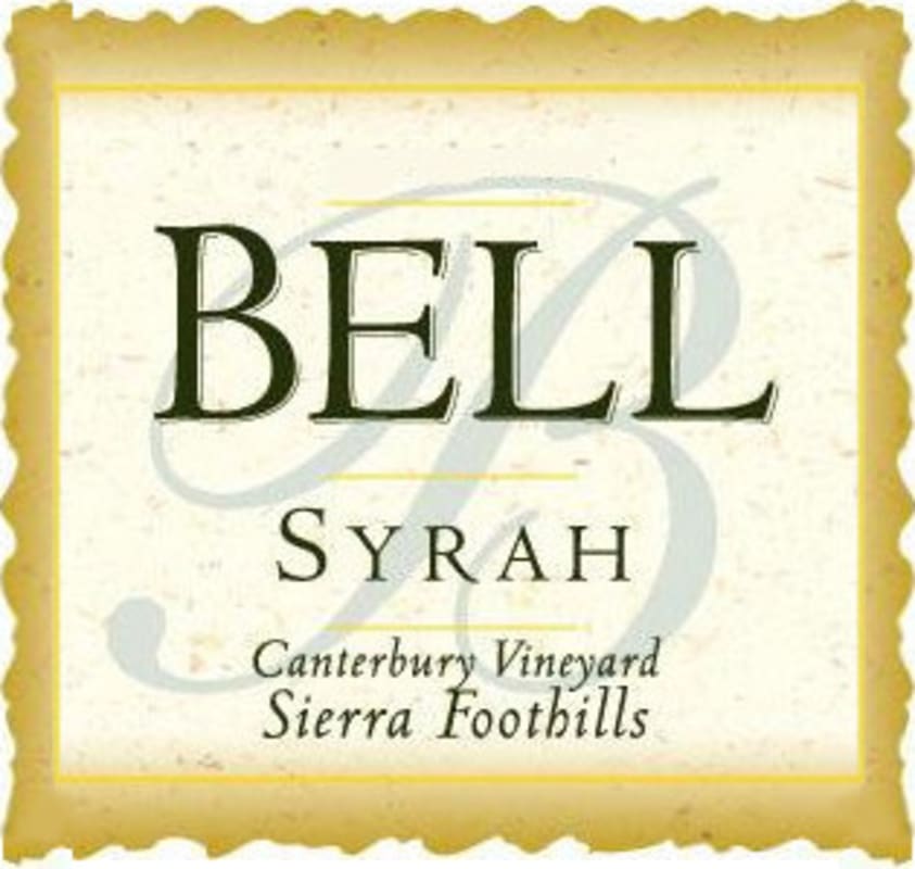 Bell Wine Cellars Canterbury Vineyard Syrah 2011 Front Label