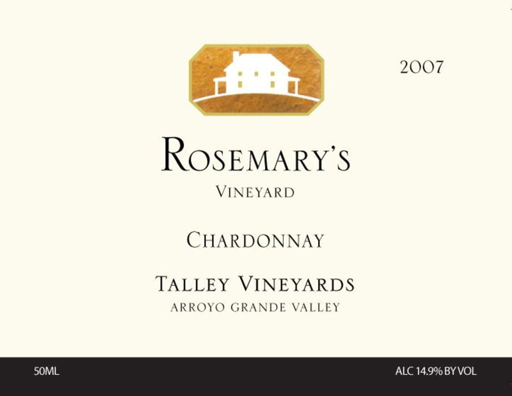 Talley Rosemary's Vineyard Chardonnay 2007 Front Label