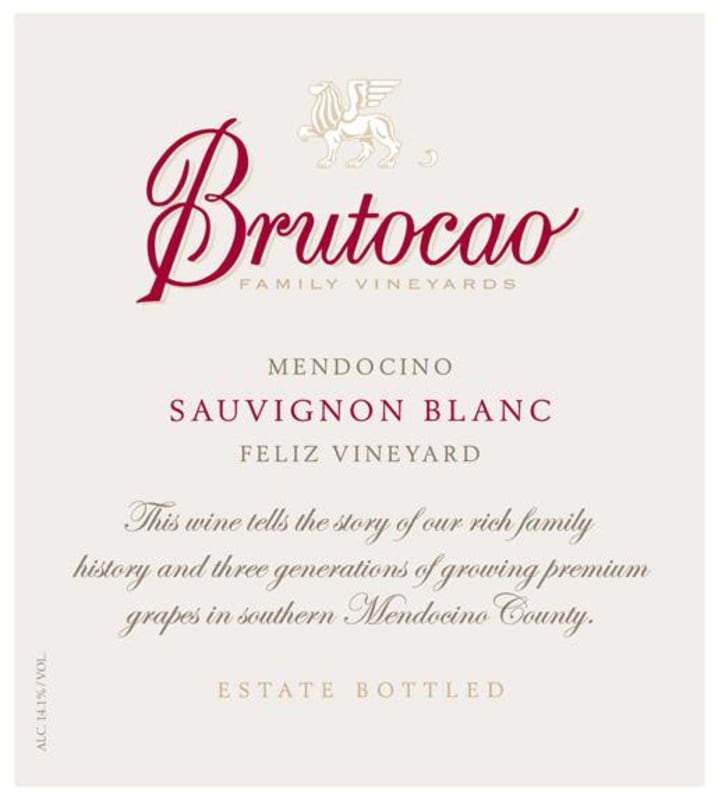 Brutocao Feliz Vineyard Sauvignon Blanc 2016 Front Label