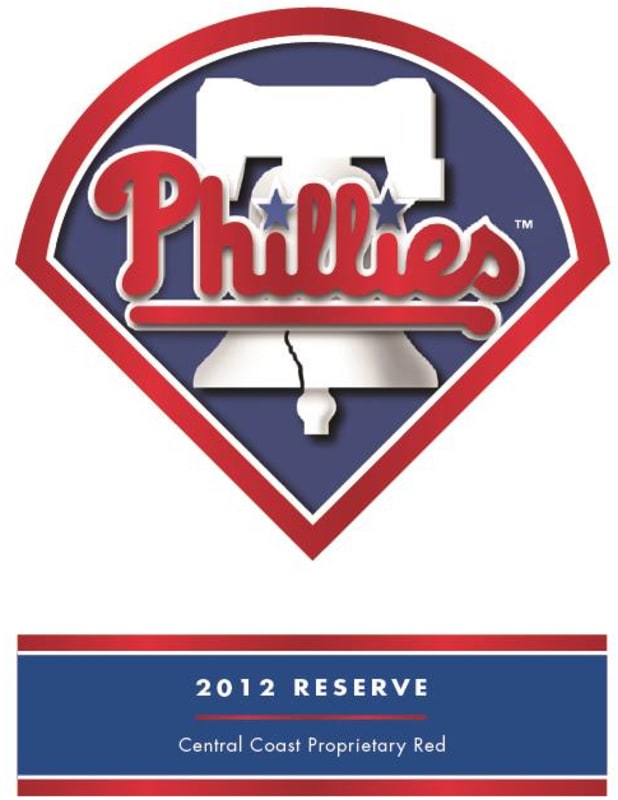 Major League Baseball MLB Phillies Reserve Proprietary Red 2012 Front Label