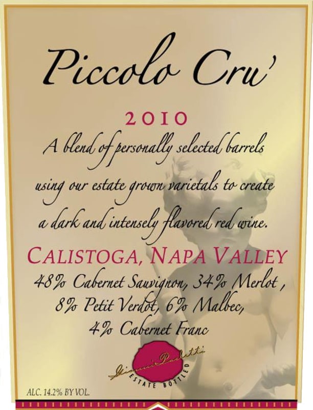Paoletti Piccolo Cru 2010 Front Label