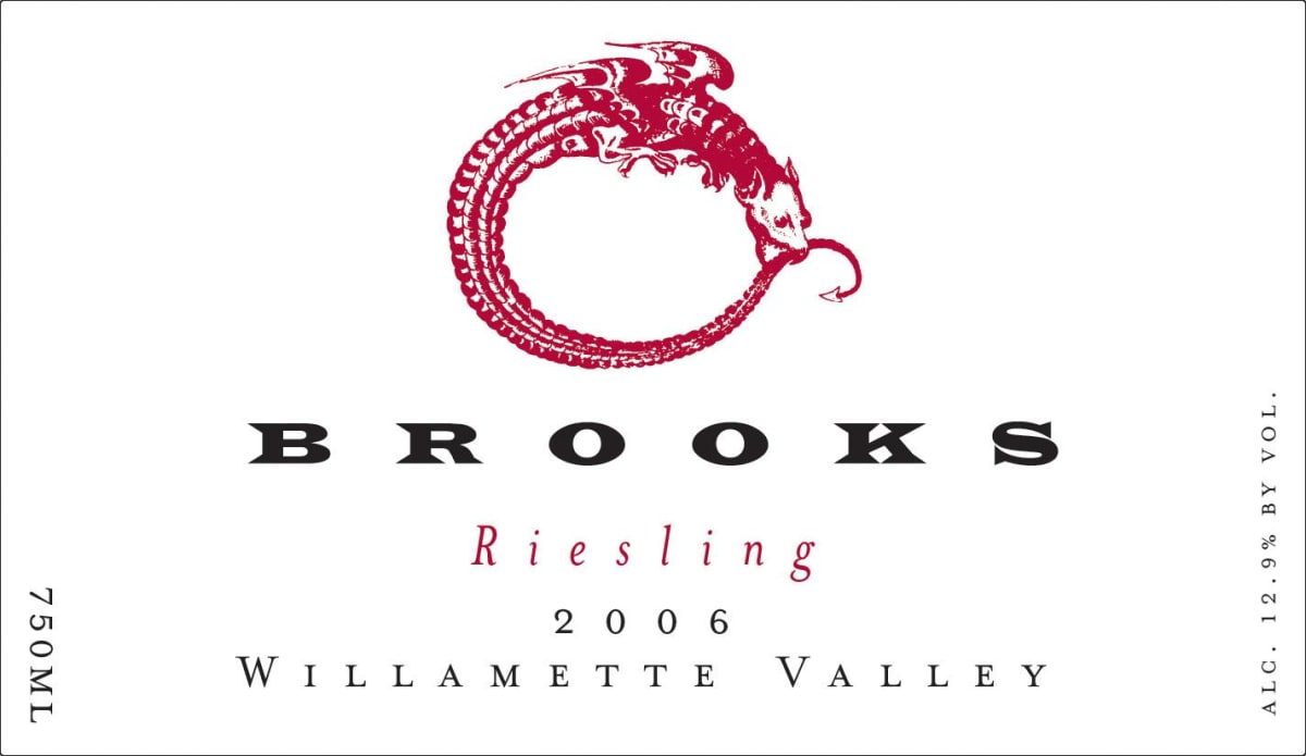Brooks Willamette Valley Riesling 2006 Front Label