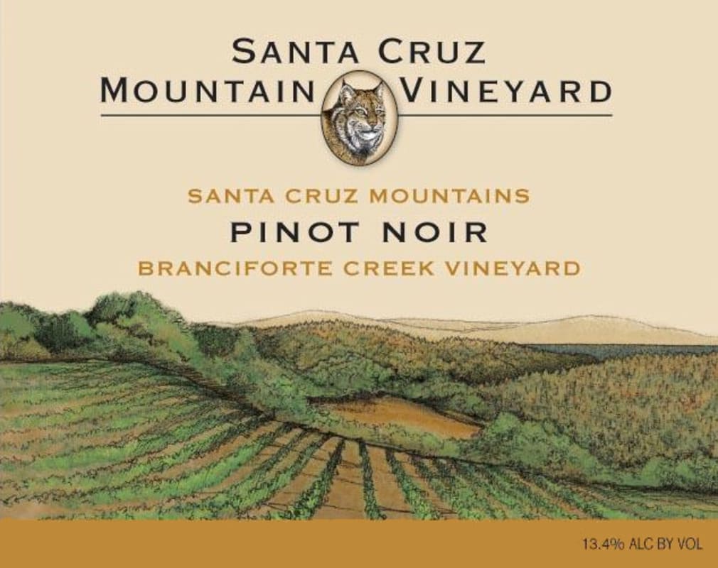Santa Cruz Mountain Vineyard Branciforte Creek Vineyard Pinot Noir 2007 Front Label
