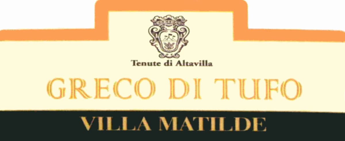 Villa Matilde Greco di Tufo Tenuta di Altavilla 2016 Front Label