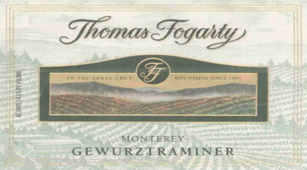 Fogarty Monterey County Gewurztraminer 2004 Front Label