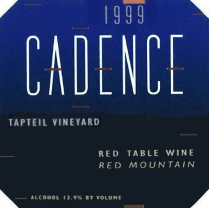 Cadence Tapteil Vineyard Red 1999 Front Label