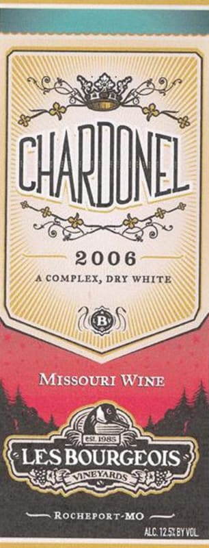 Les Bourgeois Vineyards Chardonel 2006 Front Label