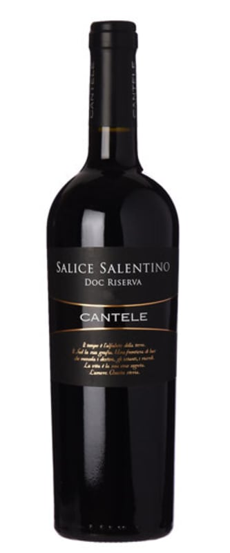 Cantele Salice Salentino Riserva 2015 Front Bottle Shot