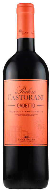 Podere Castorani Montepulciano d'Abruzzo Cadetto 2017 Front Bottle Shot