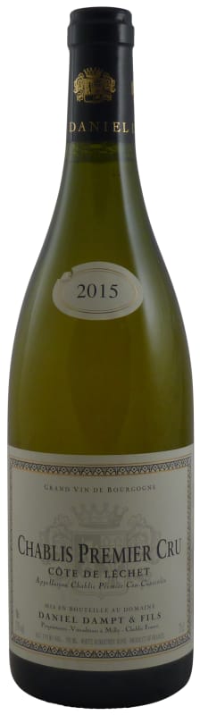 Daniel Dampt Cote de Lechet Chablis 2015 Front Bottle Shot
