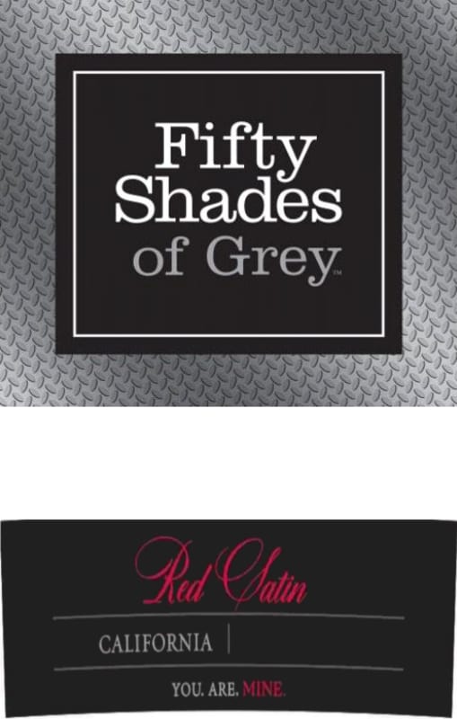 Fifty Shades of Grey Red Satin 2014 Front Label