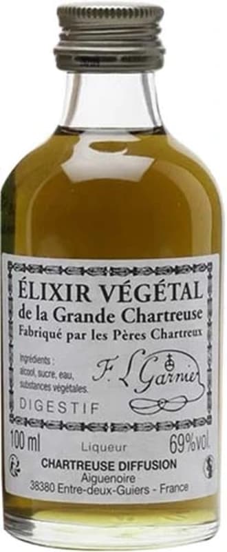 Chartreuse Elixir Vegetal de la Grande Liqueur (100ML) Front Bottle Shot