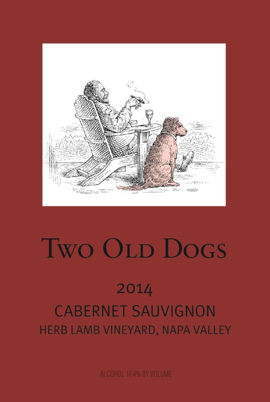 Herb Lamb Two Old Dogs Cabernet Sauvignon 2014 Front Label
