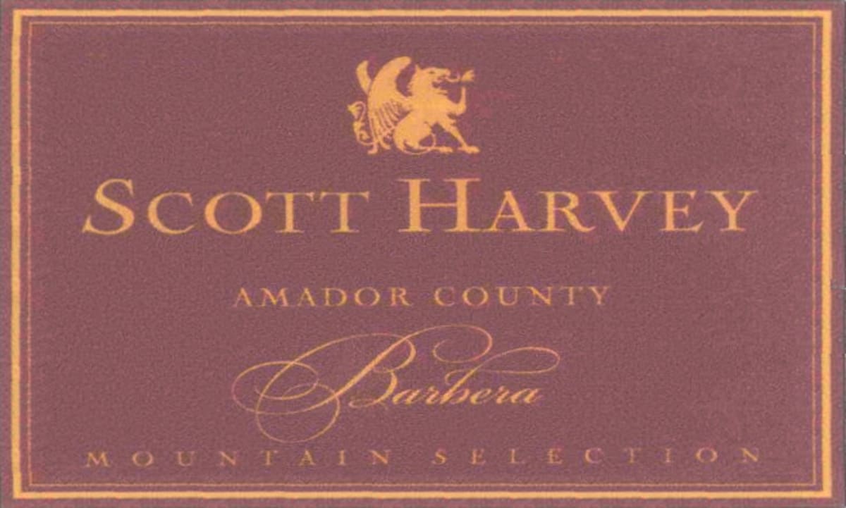 Scott Harvey Mountain Selection Barbera 2006 Front Label