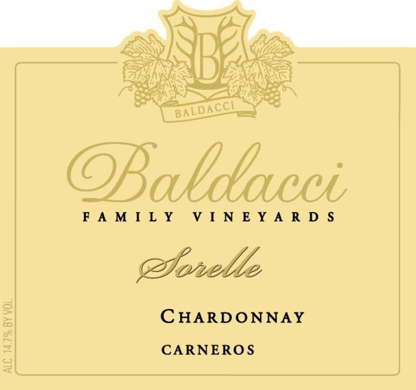 Baldacci Family Vineyards Sorelle Chardonnay 2011 Front Label