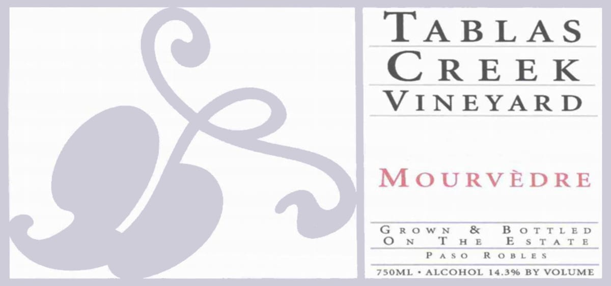 Tablas Creek Mourvedre 2004 Front Label