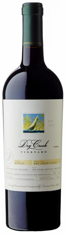 Dry Creek Vineyard Merlot 2014 Front Bottle Shot
