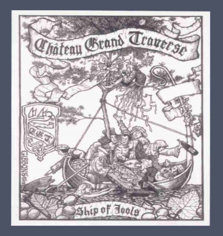 Chateau Grand Traverse Ship of Fools White 2010 Front Label