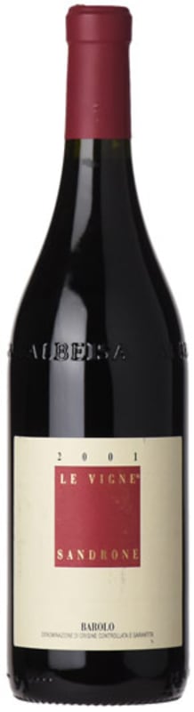 Sandrone Barolo Le Vigne (scuffed label) 2001 Front Bottle Shot