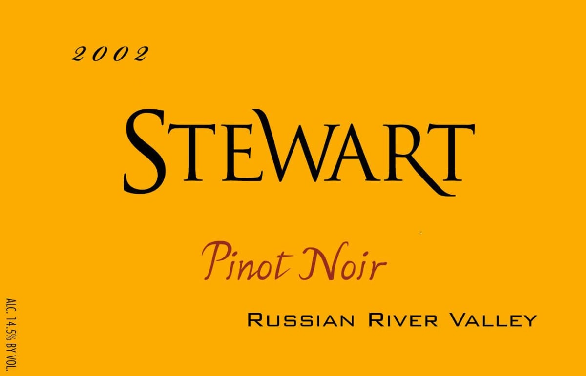 Stewart Russian River Pinot Noir 2002 Front Label